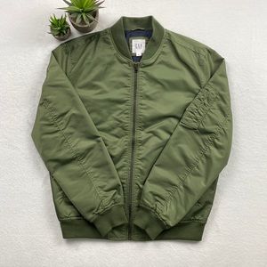 Men’s Gap Nylon Bomber Jacket (Green)